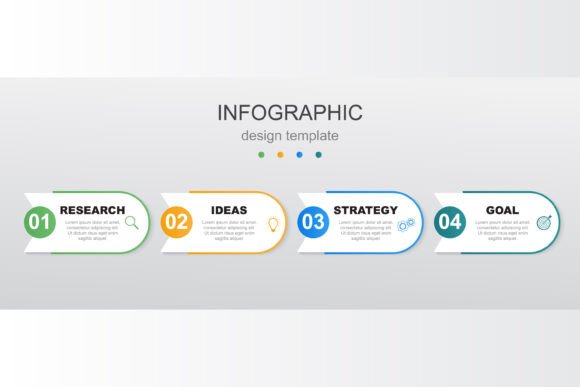 4 Steps Arrow Style Infographic Timeline