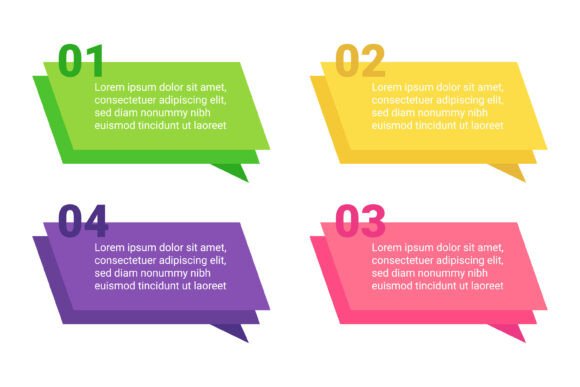 Colorful Infographic with Text Boxes