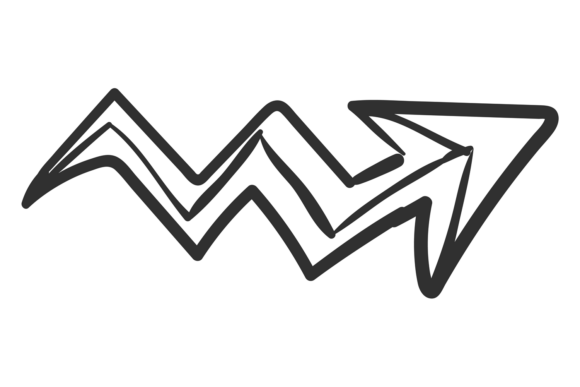 Infographics Arrow Doodle. Growth Symbol