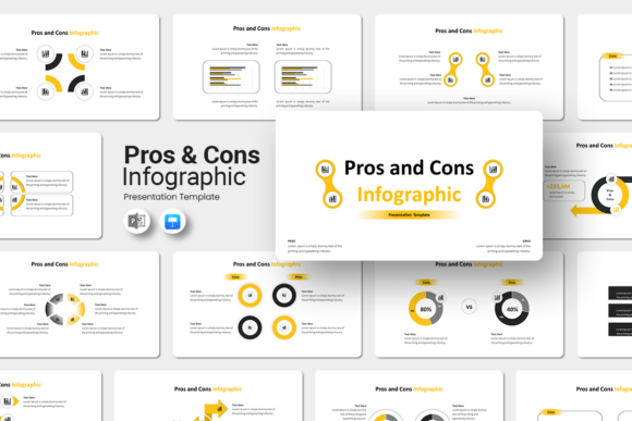 Pros Cons Infographic - Keynote Template