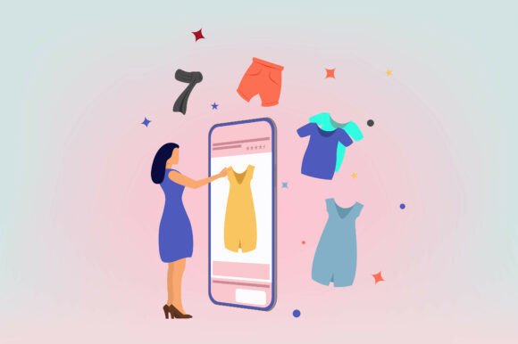 Woman Using Mobile Infographic Banner: A Practical Visual Asset for Real-World Workflows